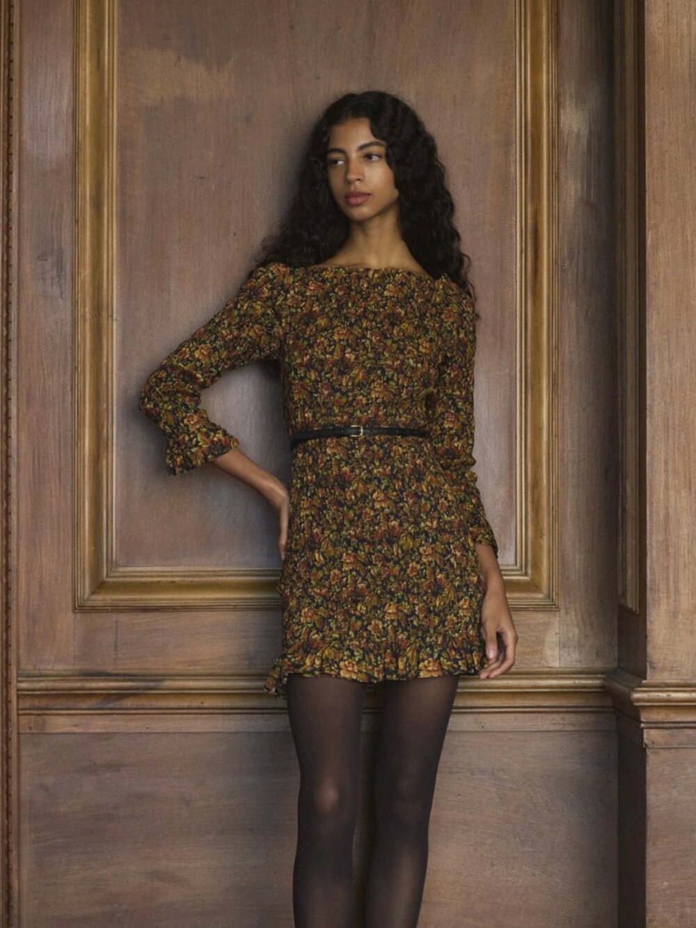 NWT Doen Cecillia dress — Noir rêve des jardins